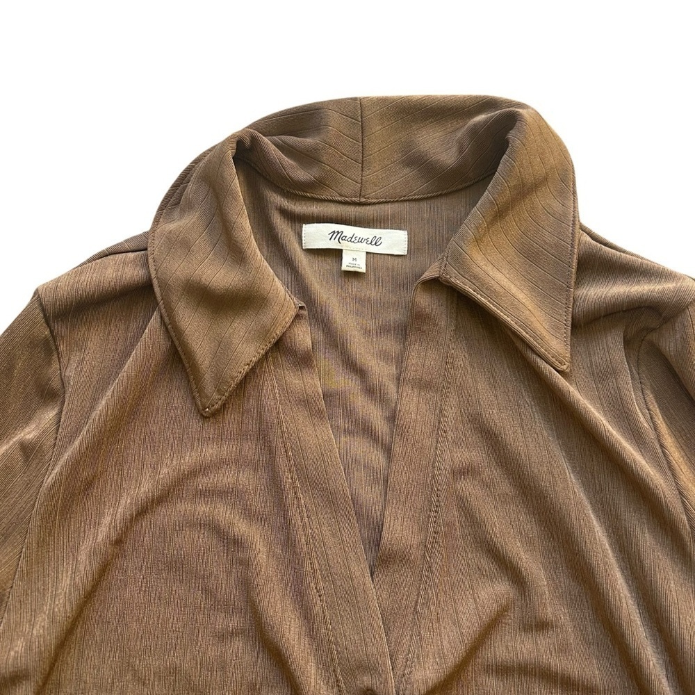 Madewell Brown Button-Up Top - image 4
